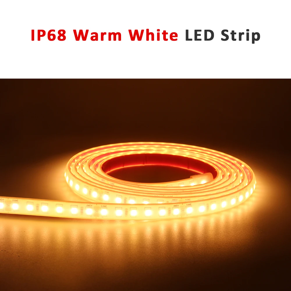 Waterproof LED Strip Lights - 24V, IP68, Multi-Length Options, Ideal for Outdoor and Pool Lighting