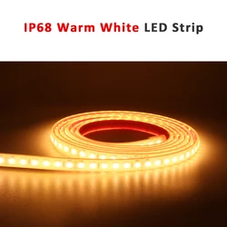 Waterproof LED Strip Lights - 24V, IP68, Multi - Length Options, Ideal for Outdoor and Pool Lighting (Warm White)