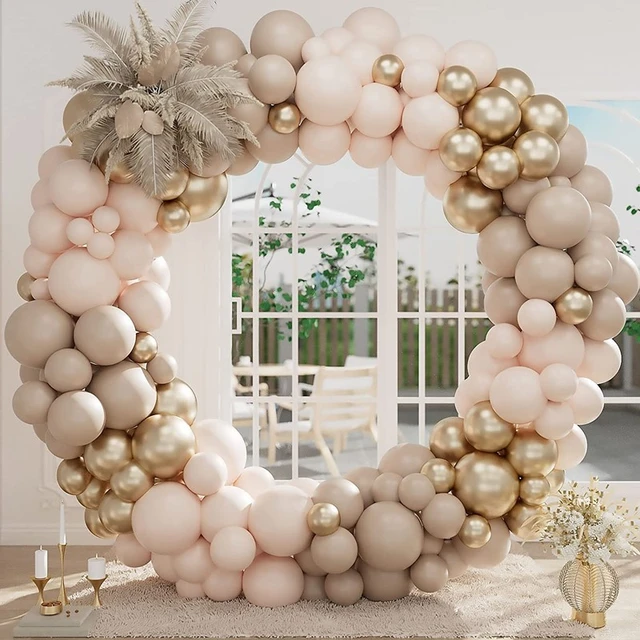 Palloncini Beige Kit arco ghirlanda di palline di albicocca doppie per  fidanzamento di nozze Baby Shower compleanno Boho Party Decoration Globos -  AliExpress