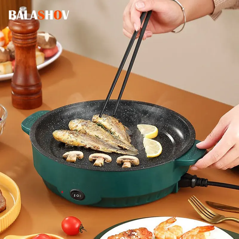 220VMiniElectricGrillPan300W600WNonStickCookingMachines