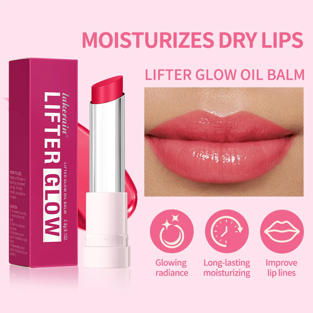 Glossy Hydrating Lip Balm - 24HR Long-Lasting Moisturizing Treatment with Plumping Effect in 10 Shades