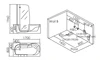 K-656 Walk-in Massage Tub With Glass Door, Freestanding Walk In Bathtub With Door, Whirlpool Bubble Corner Bathtub 3