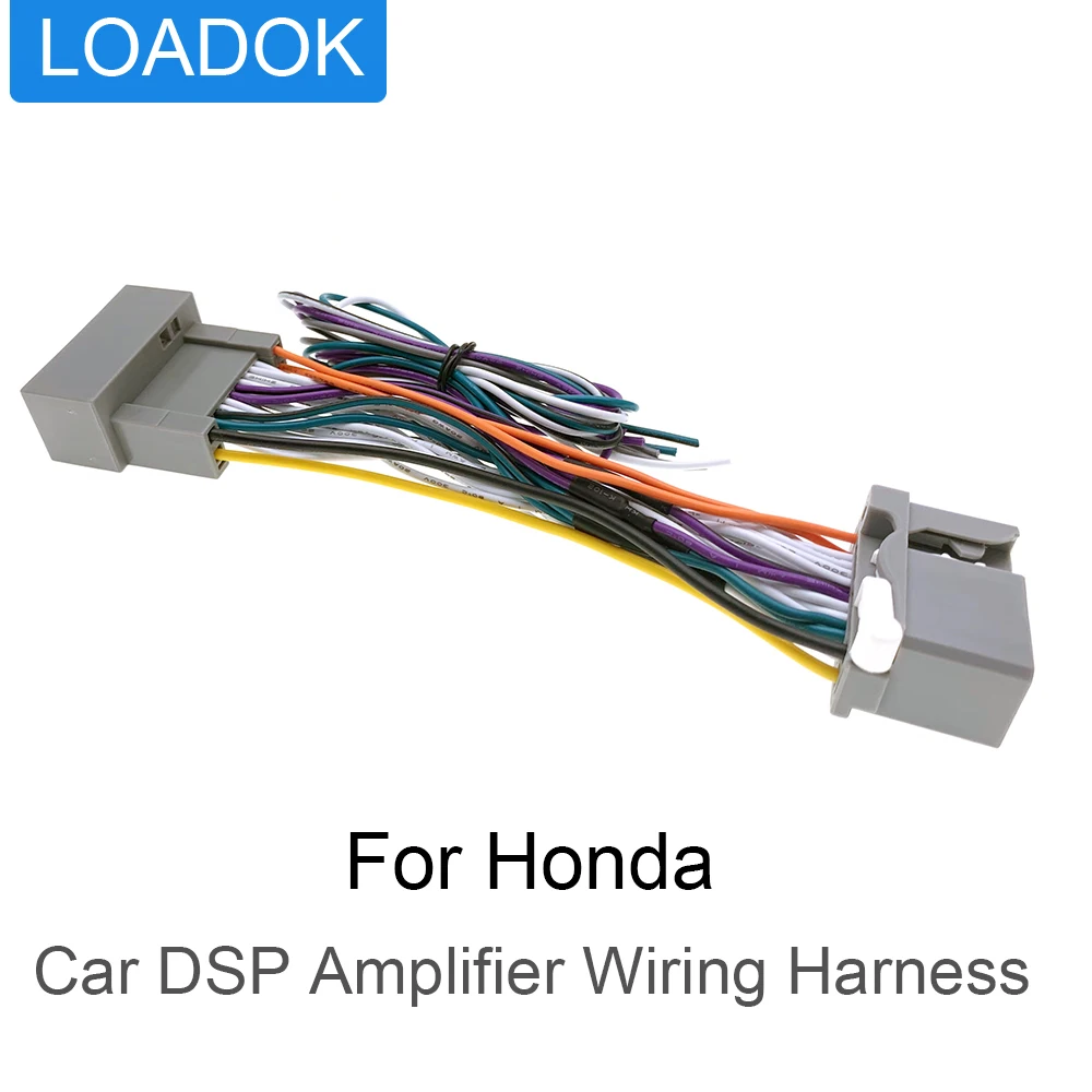CarDSPAmplifierWiringHarnessISOCableForHondaCRVCivicAccord