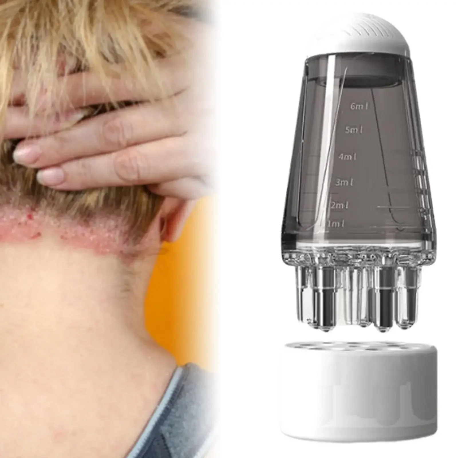 Scalp Applicator Massage Comb Mini Head Massager Roller Ball Brush Hair Growth Essential Oil Medicine Liquid Applicator DIY 1Pcs scalp applicator comb