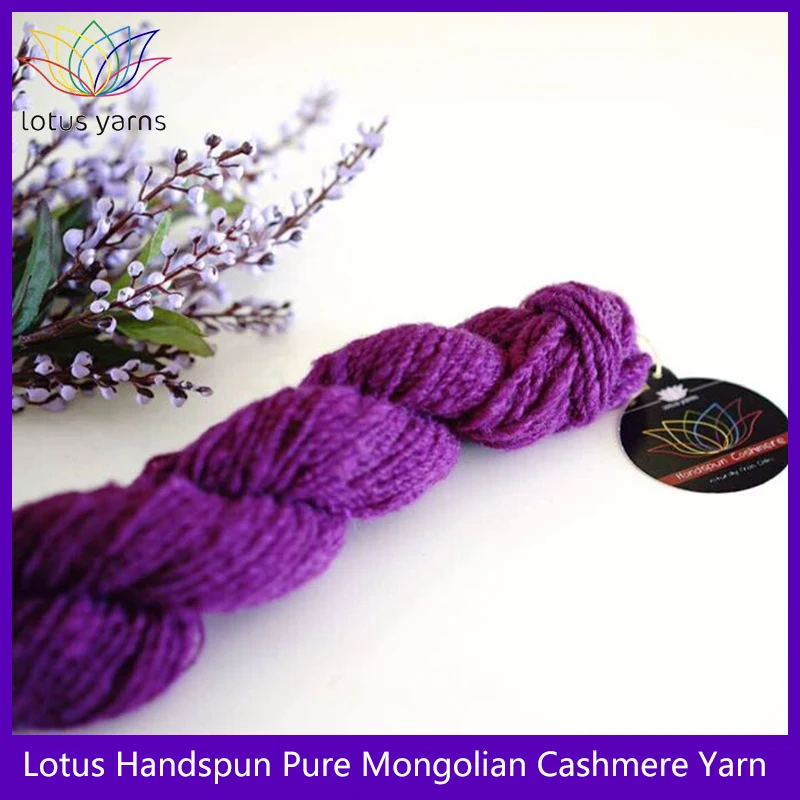1*50g hank  High Quality Handspun 100% Mongolian Cashmere Yarn in 39 colors soft and warm for clothes 3