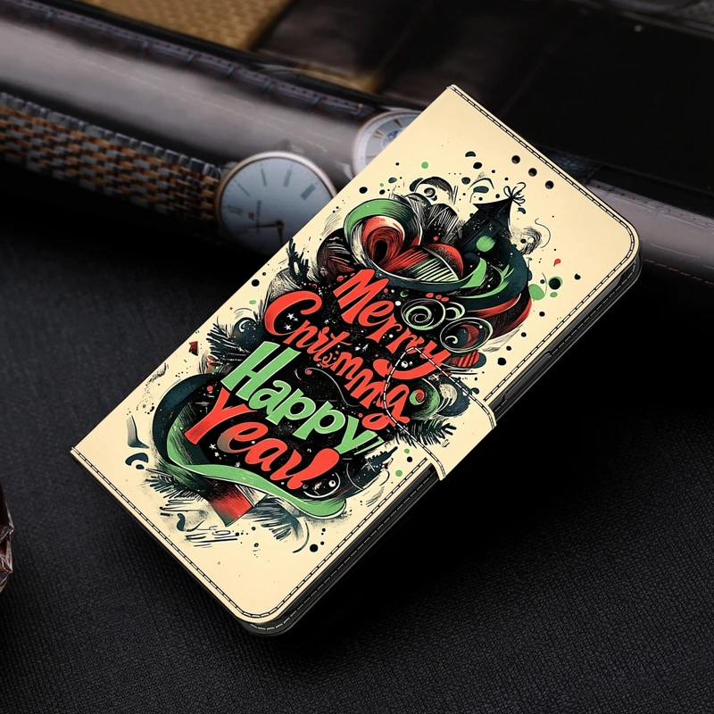 Chic Painted Leather Wallet Flip Phone Case