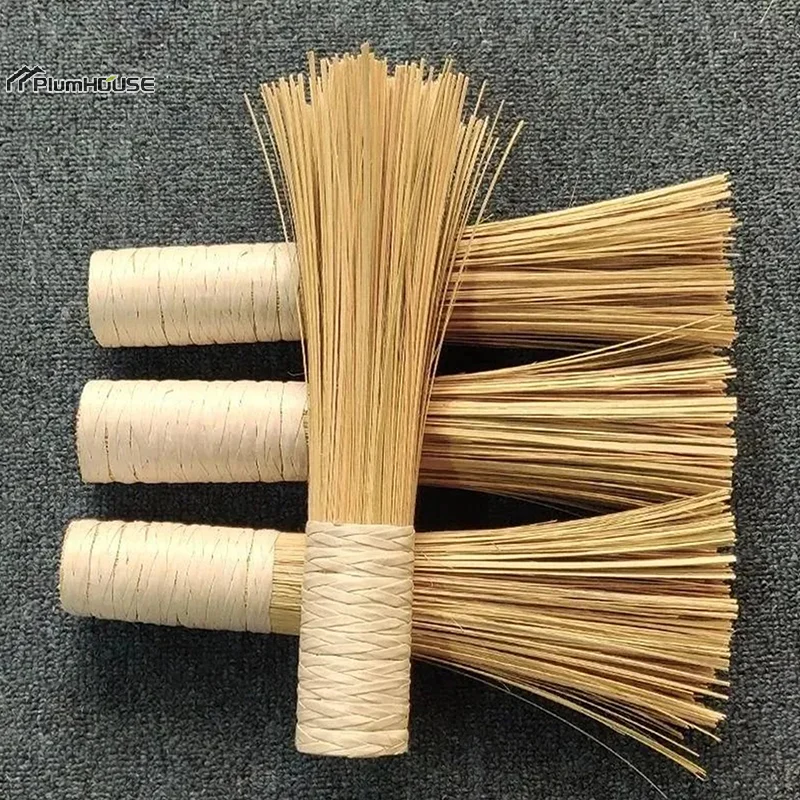 LATRAT Balai de nettoyage en bambou pour wok avec poignée, nettoyage et nettoyage traditionnel en bambou naturel Wok Technique de rinçage Outils de cuisine Style d'image principal