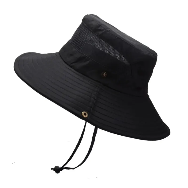 Hot Sale Xioguan 100% Polyester 9201 New Summer Breathable Fisherman Outdoor Mountaineering Big Eaf Sunshade Benni Hat_voghion.com