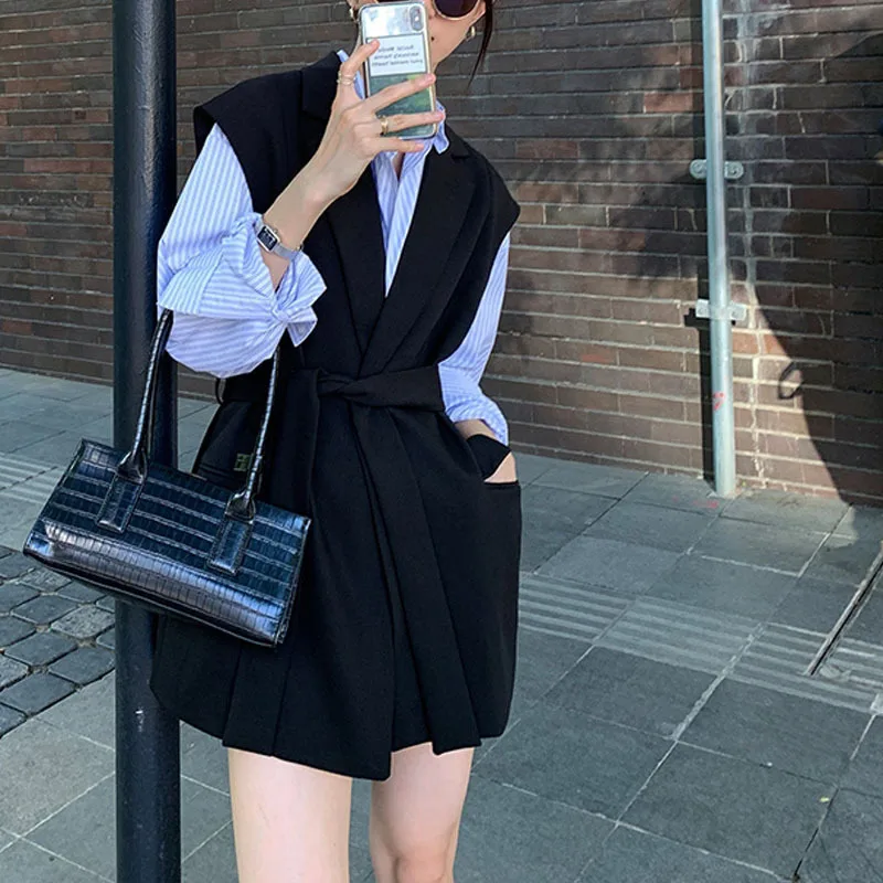 

2-Piece Folding Suit, Coat, Vest, Shirt, Elegant, Trendy, Slim, Tall, Small Dress, New, Autumn and Winter