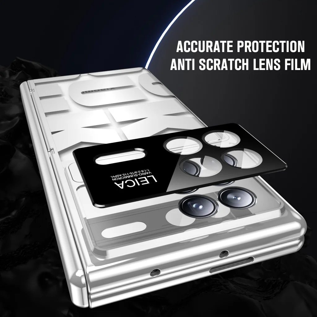 Fashion Plating Transparent Kickstand Case For Xiaomi MIX Fold 3 Fold3 360 Full Screen Protector Cover