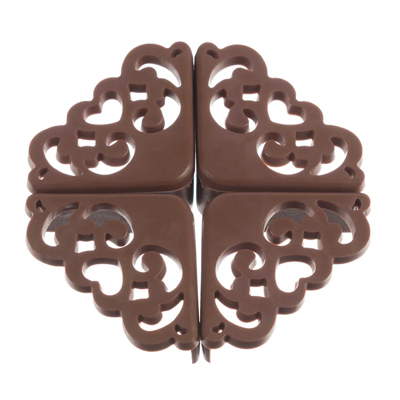4Pcs Baby Safe Corner Protector Hollow Out Flower Pattern Soft Kids