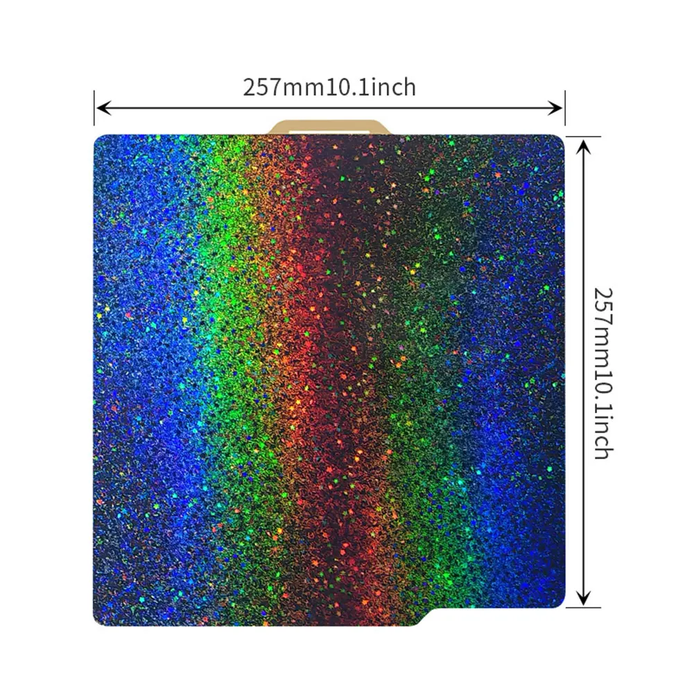 Bambu Lab P1S X1C 빌드 플레이트 PEI PEY 시트, 대나무 랩 P1P 3D 프린터용 PEI 강판 가열 베드, 257x257mm