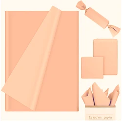 Vibrant Multicolor Kraft Tissue Paper - Assorted Colors for DIY Crafts, Gift Wrapping, and Art Projects (10 Sheets) (Peach)