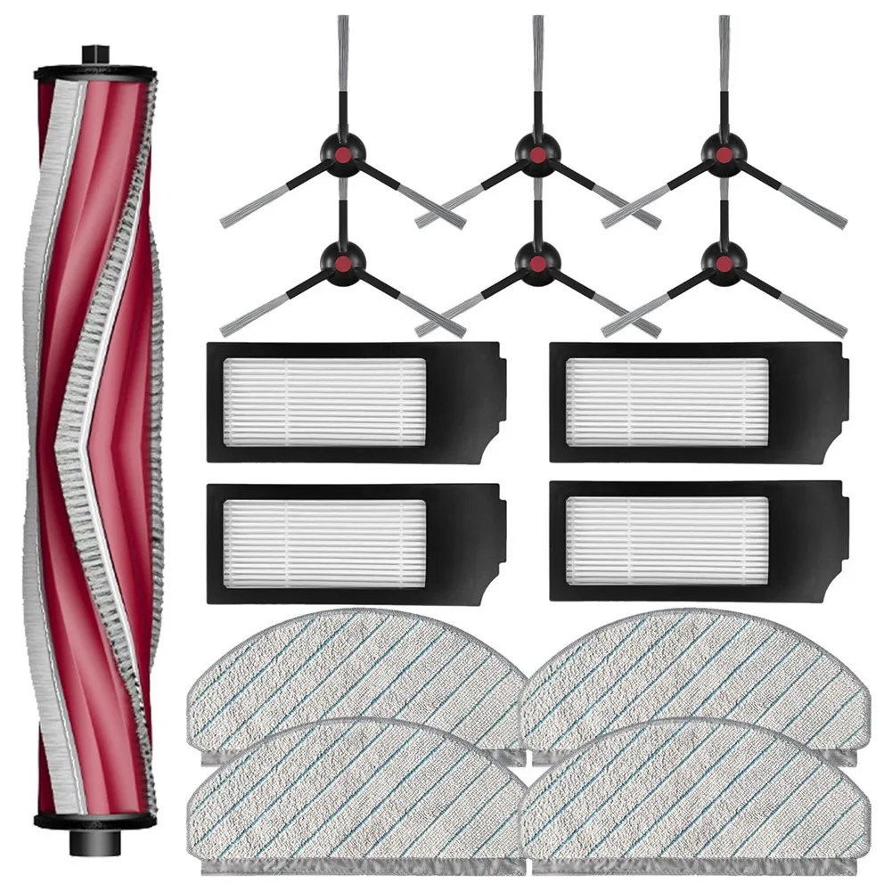 FZFZ For C12 Robot Vacuum Cleaner Main Brush Roller Side Brushes Hepa Filters Mop Pads Spare Accessories