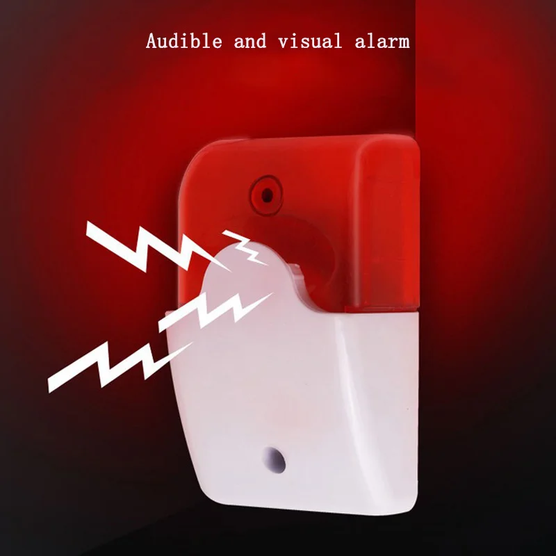 

Available in Red Blue and Yellow 12V Audible and Visual Alarm Flashing Alarm Horn for Anti-theft System