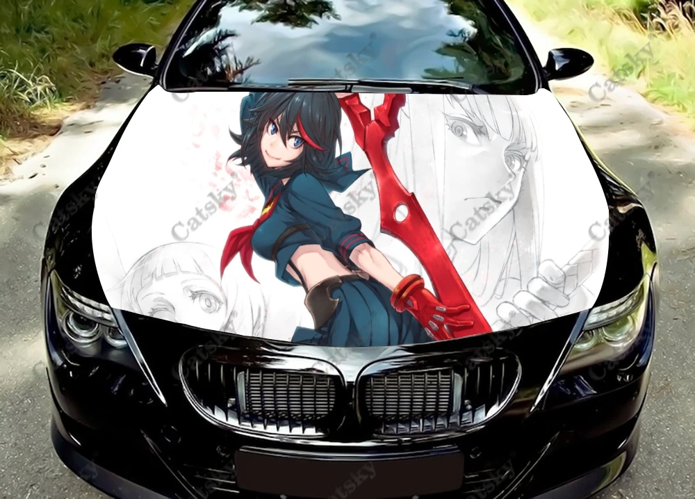 

Kill La Kill Anime Girl Car Hood Wrap Color Vinyl Sticker Decal Truck Graphic Bonnet Decal Custom Suitable for Any Car