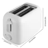 Retro Toaster 2 Slice with 6 Functions, Stainless Steel Toaster Removable Crumb Tray, Under Base Cord Storage US Plug 4