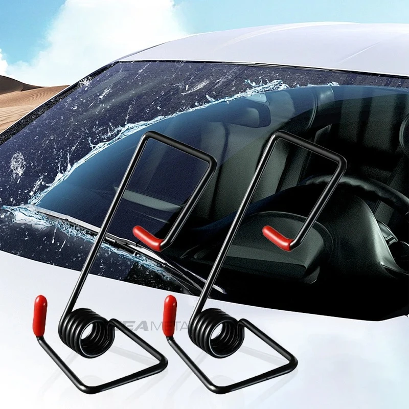 Universal Wiper Blade Pressure Enhancer 2Pcs Spring Steel Refit Strip for Better Windshield Contact Reduces Skipping&Streaking