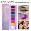 8Colors Face Body Painting Oil Cream Safe Kids Flash Tattoo Painting Art Halloween Christmas Party Makeup Palette with Brush Kit 4