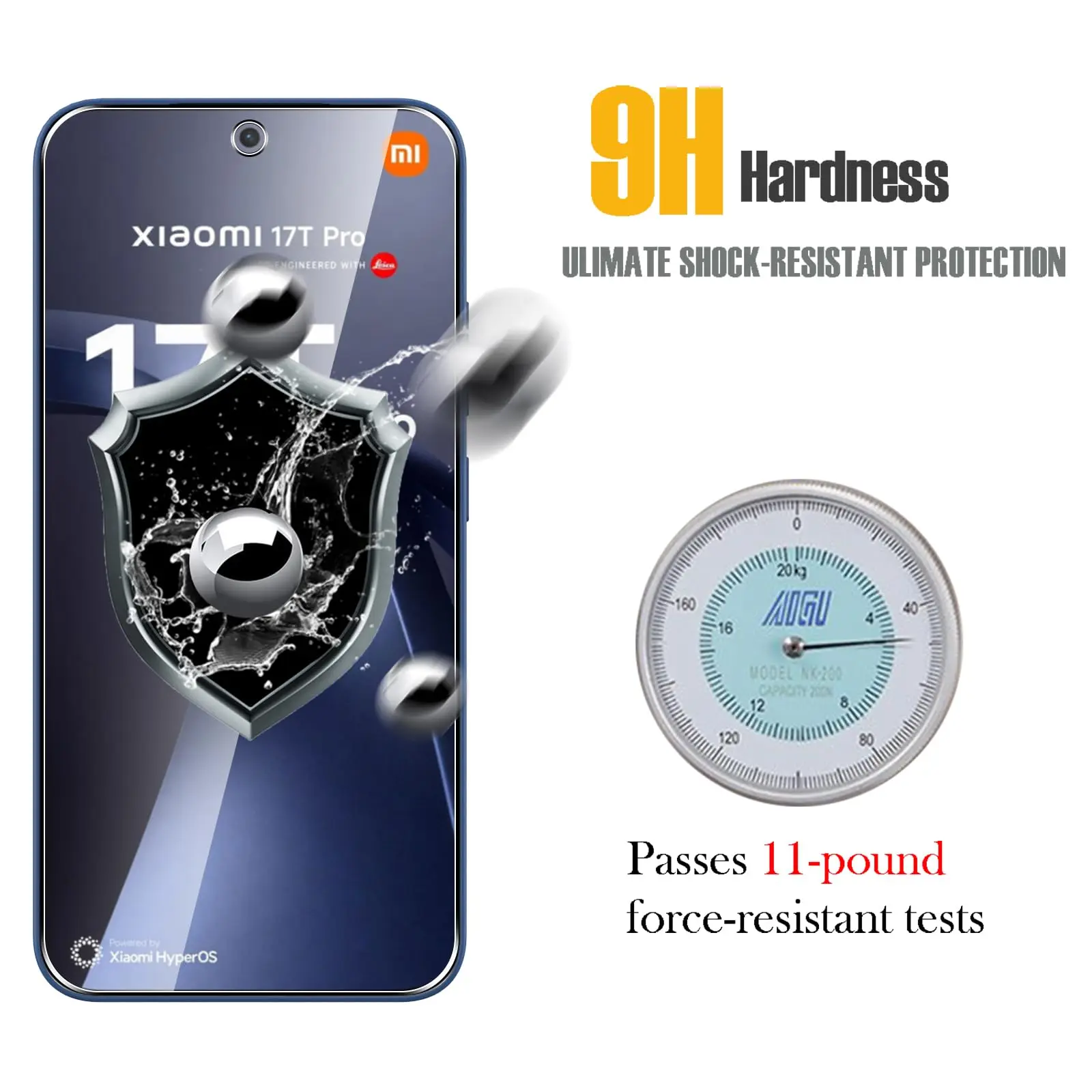 Ultra-Clear Tempered Glass Screen Protector - 6.83 inch, HD, Anti-Scratch, Case Friendly