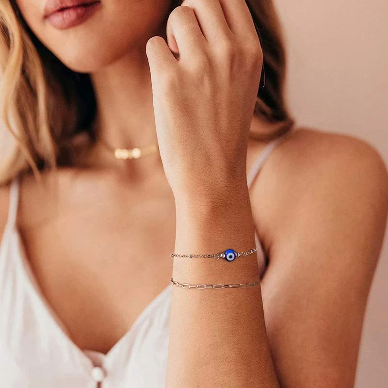 Bangle Bracelet Evil Eye Bracelet for Women