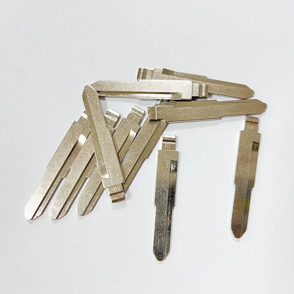 10pcs #16 Uncut Flip Blank Key Blade KD VVDI Remote Car Key Blade for Mitsubishi Suzuki Alto Car Replacement Accessories
