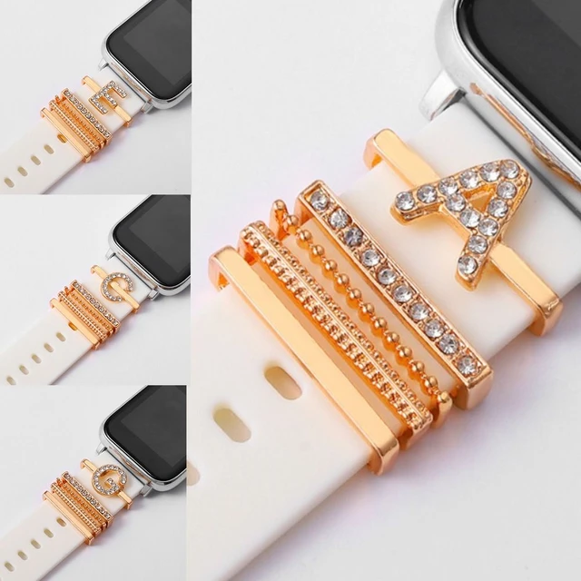 Silicone Strap Diamonds Apple Watch  Decorative Charms Apple Watch Band - Watch  Band - Aliexpress