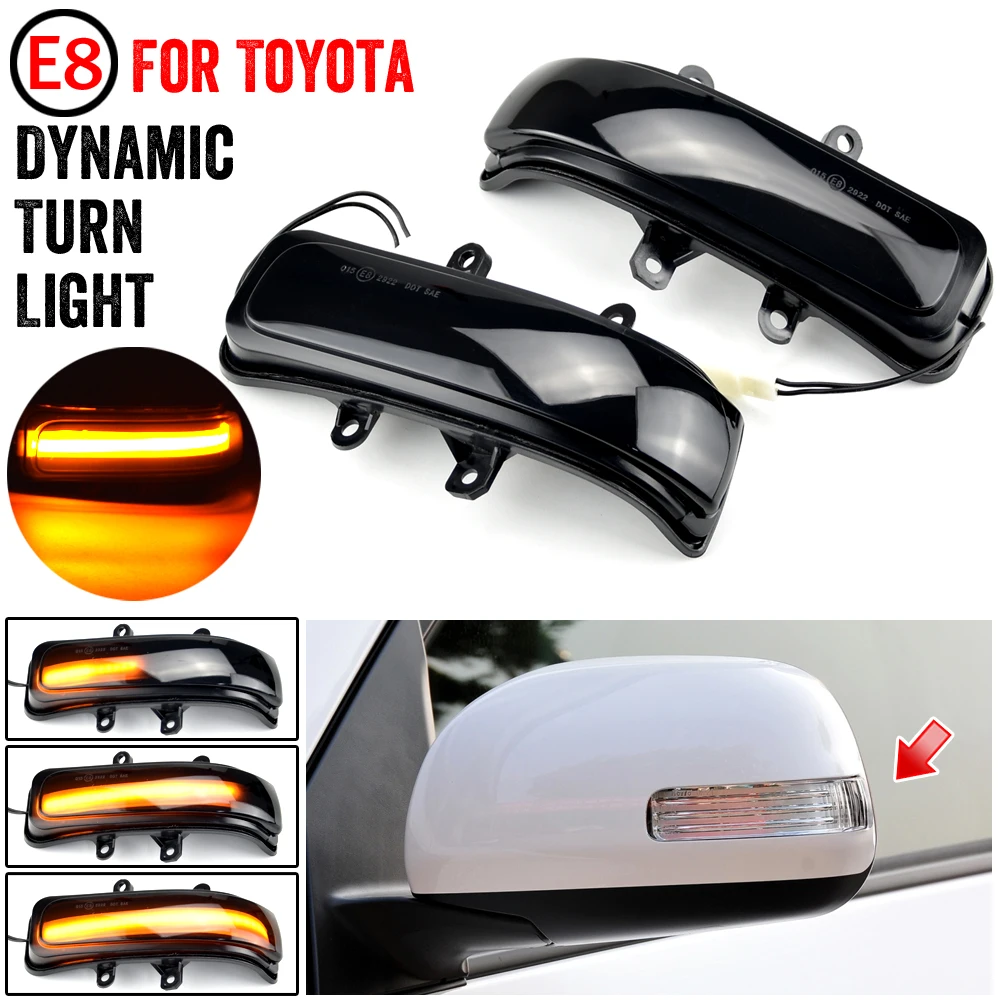 SideMirrorIndicatorDynamicTurnSignalLEDLightForToyotaRAV4