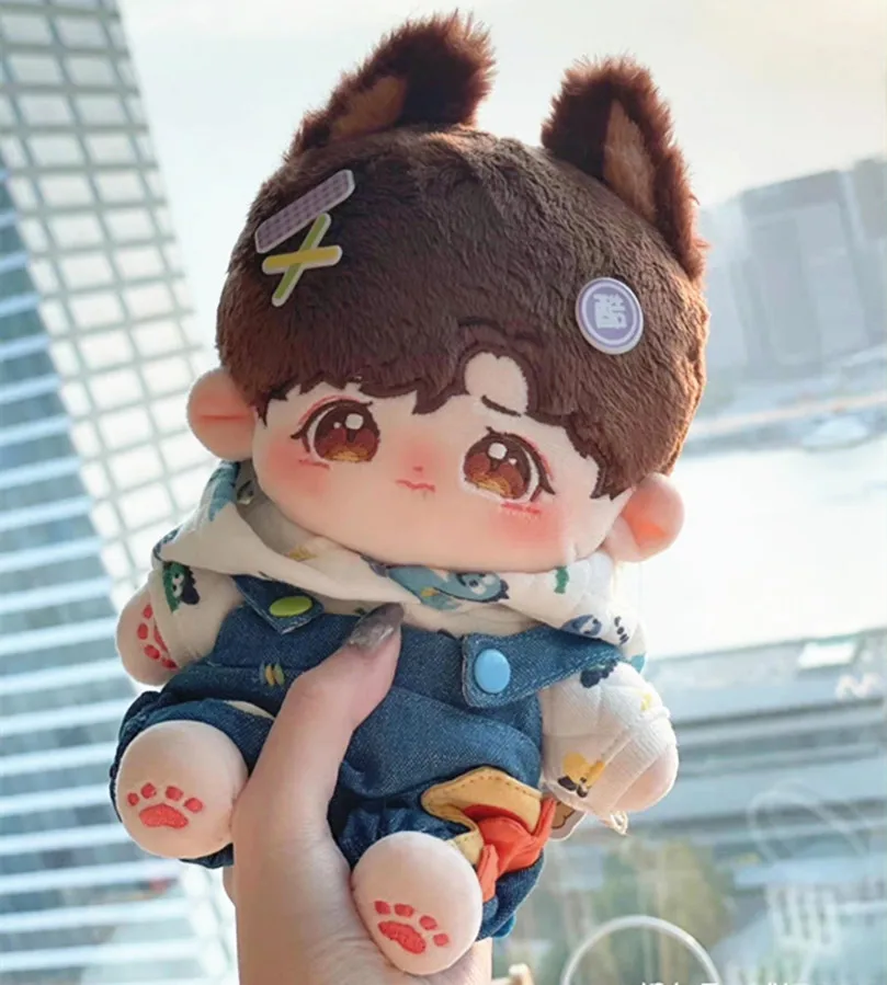 

Anime The Untamed Xiao Zhan Cosplay Lovely Star Idol Cute Fat Body Doll 20cm Stuffed Plush Toy Change Clothes Fans Birthday Gift