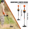VEVOR Metal Detector 8Inch Waterproof Search Coil with High Accuracy Pointer Display Adjustable 38''-49'' Aluminum Stem Detector 3