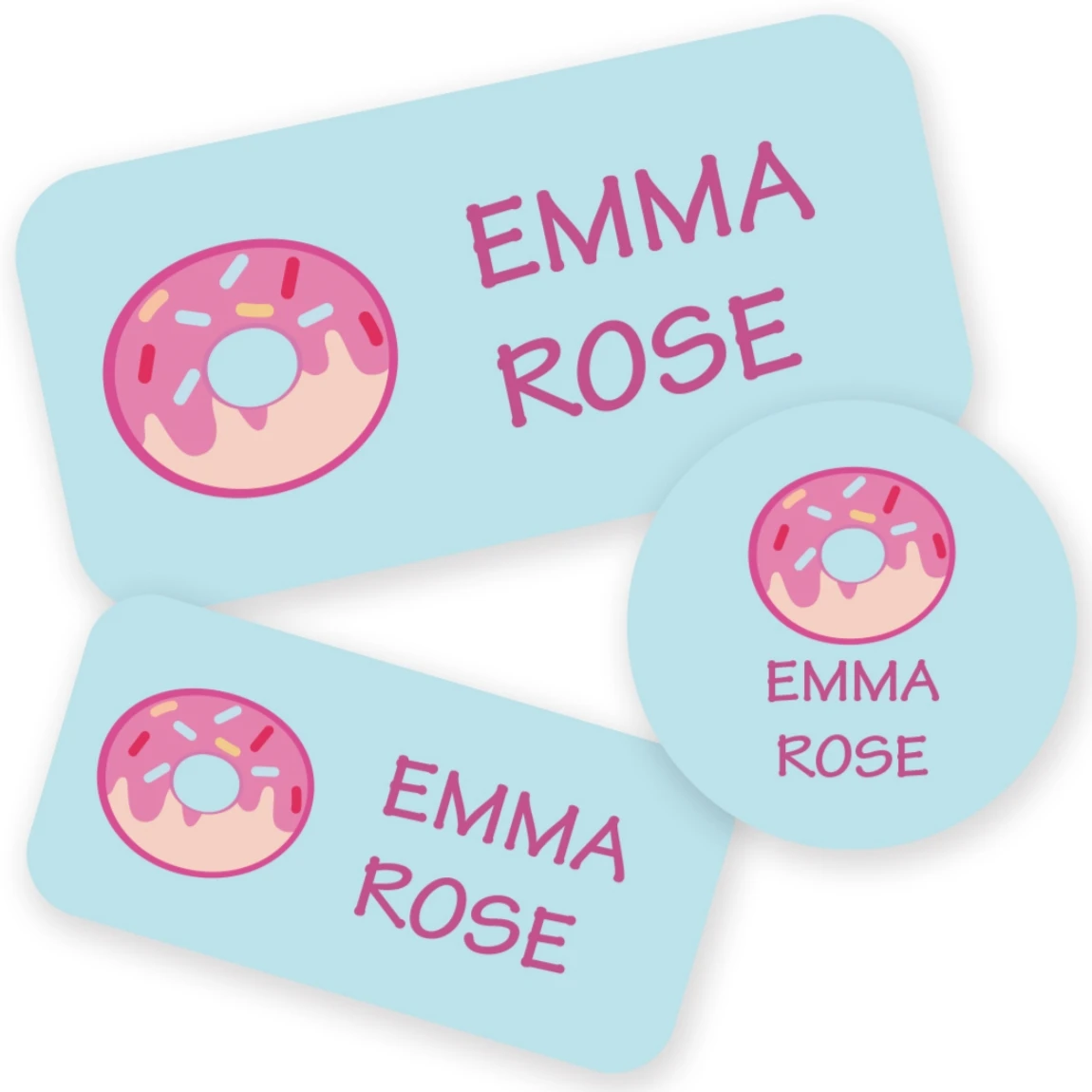 Adesivos com nome personalizado, 2 folhas, 127 peças, etiquetas personalizadas para garrafas de água, lancheiras, papelaria, creche infantil, fácil de aplicar