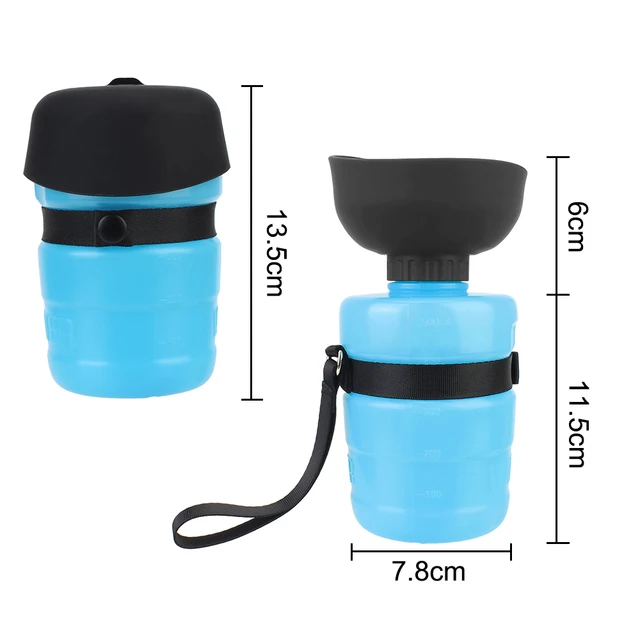 Bouteille d'eau abreuvoir portable pour chiens et chats - Bleue