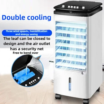 220V Portable Humidified Air Conditioner Fan Bedroom Mobile Water Conditioner Household Air Conditioner with Remote Control