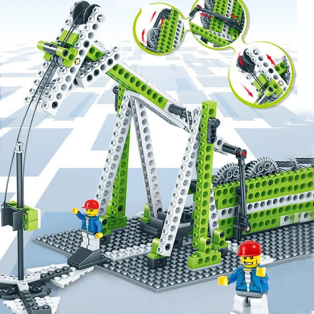 Programming Building Blocks Assembling Toys Electric Power Gear Robot Primary School for Kids Educational Machinery Particles 2