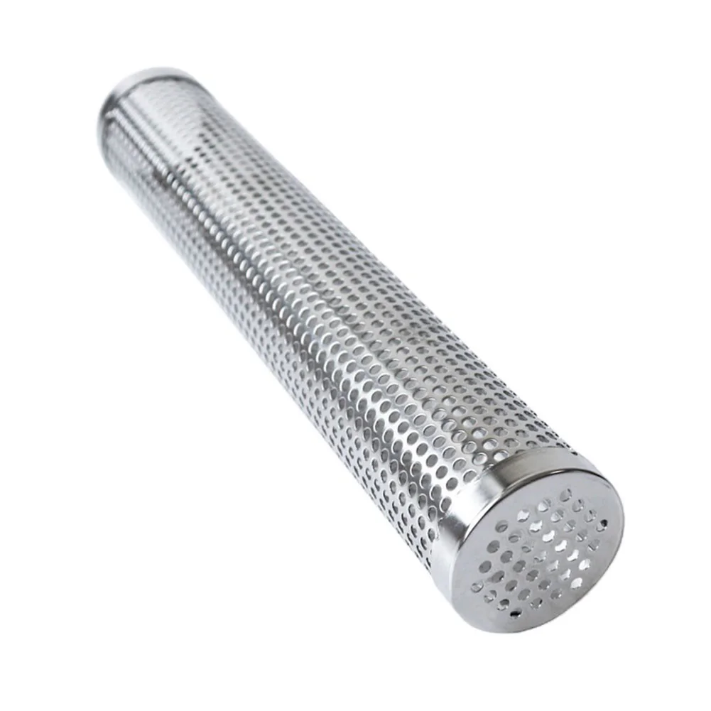 

12 Inch 304 Stainless Steel BBQ Grill Smoker Box Tube For Wood Pellet Pipe Smoking Meat Anti-rust And Heat-resistant