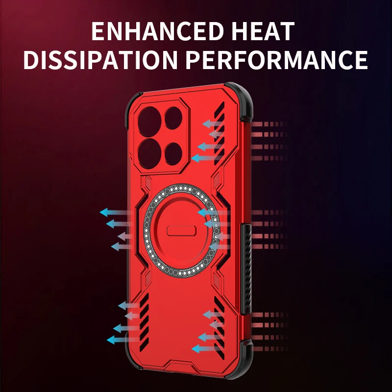 Armor Heat Dissipation Wireless Charging Shockproof Case