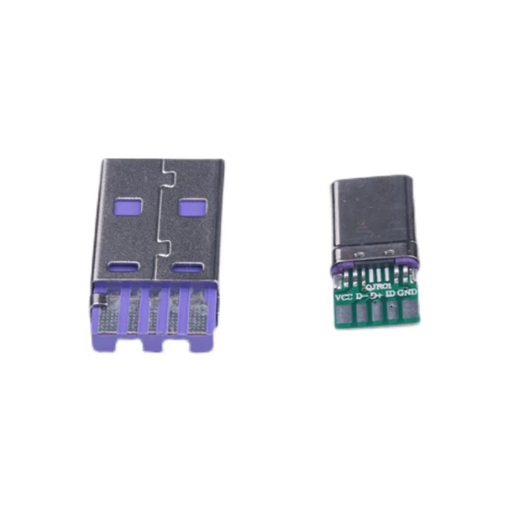 

1 Set Type-C USB Fast Charge Adapter 65W 5A Male Connector Welding With 5Pin PCB Type A Male 5Pin Type-C DIY Data Charge DIY Kit