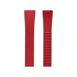 Universal Premium Fluororubber Watchband - Soft, Comfortable, and Waterproof for Diving (Red)