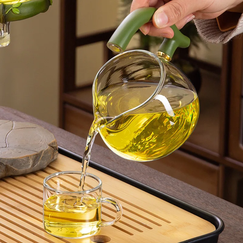 Glass Automatic Tea Set Panda Shaped Tea Maker Household Light Luxury High-end Magnetic Bubble Pot tea set