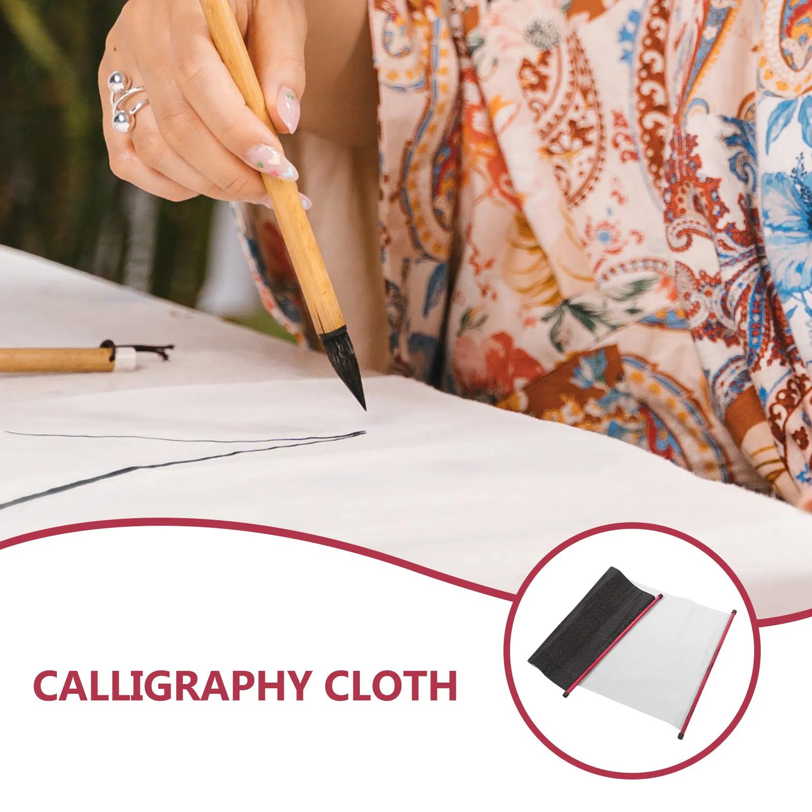 중국 서예 초보자를 위한 재사용 가능한 서예 천 물 연습 매트 휴대용 소형 경량 디자인 가정 학습용