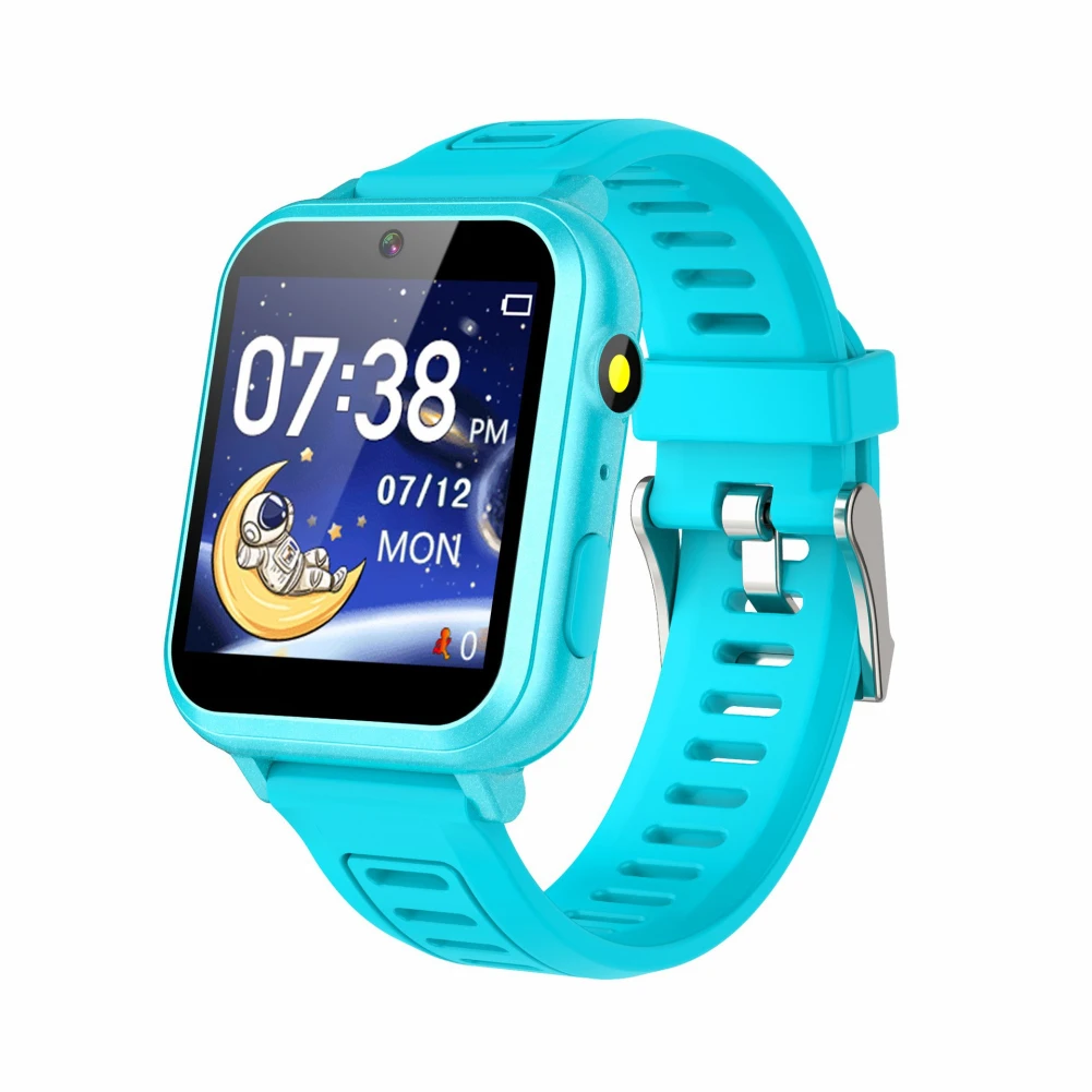  Reloj inteligente para niñas y niños de 6 a 12 años, 24 juegos,  cámara de video, música, alarma, regalo educativo de cumpleaños (azul) :  Juguetes y Juegos