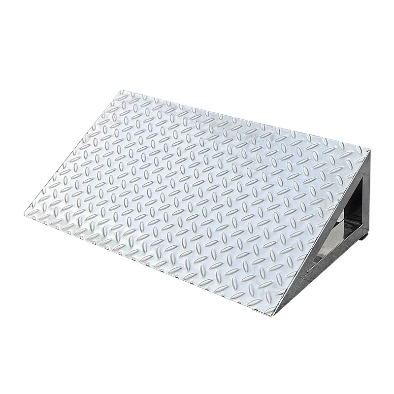 Stainless steel slope cushion stair household road car uphill step climbing triangle mat threshold