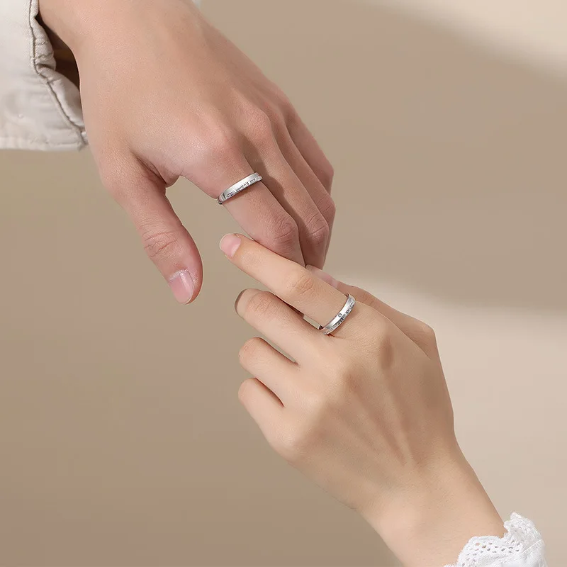 

SH High Quality S925 Sterling Silver Couple Rings For Women Men Wedding Engagement Birthday Anniversary
