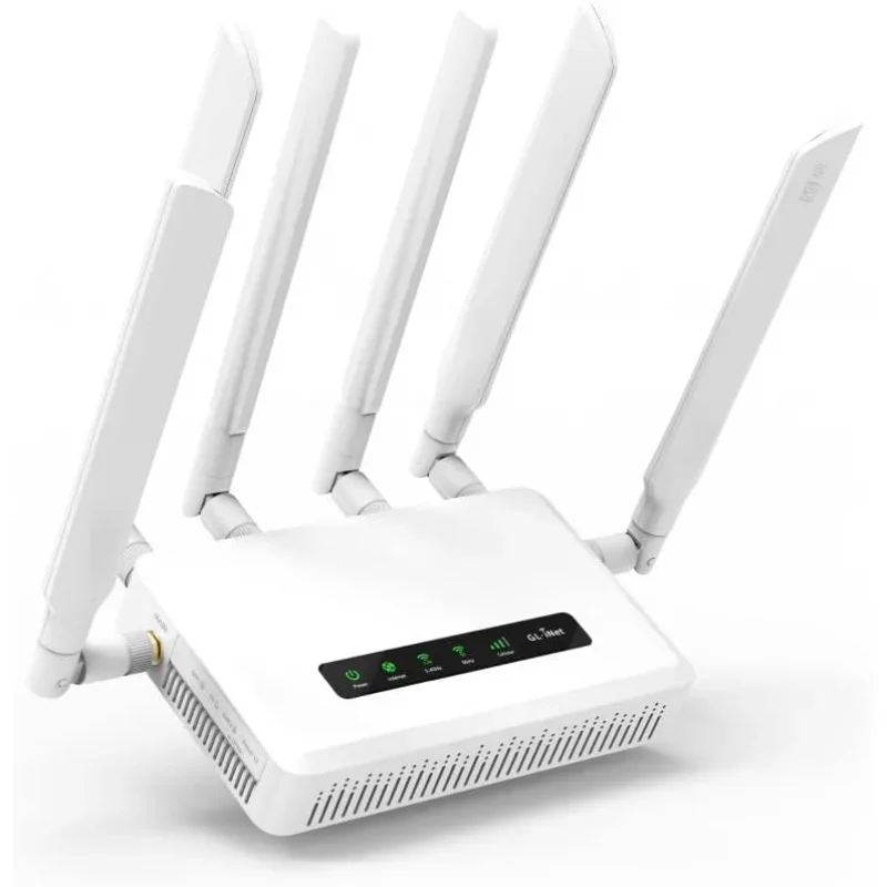 

GL.iNet GL-X3000 (Spitz AX) 5G NR AX3000 Cellular Gateway Router, Wi-Fi 6, Detachable Antennas, Dual-SIM, RV, T-Mobile & AT &