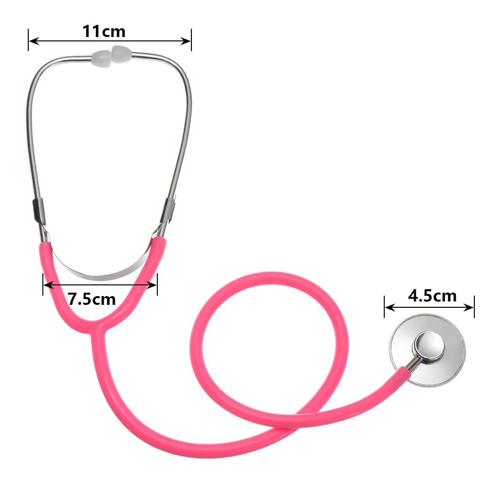 New Kids Stethoscope Toy Simulation Doctor\'s Toy Family Parent-Child Games Imitation Plastic Stethoscope Accessories 7 Colors