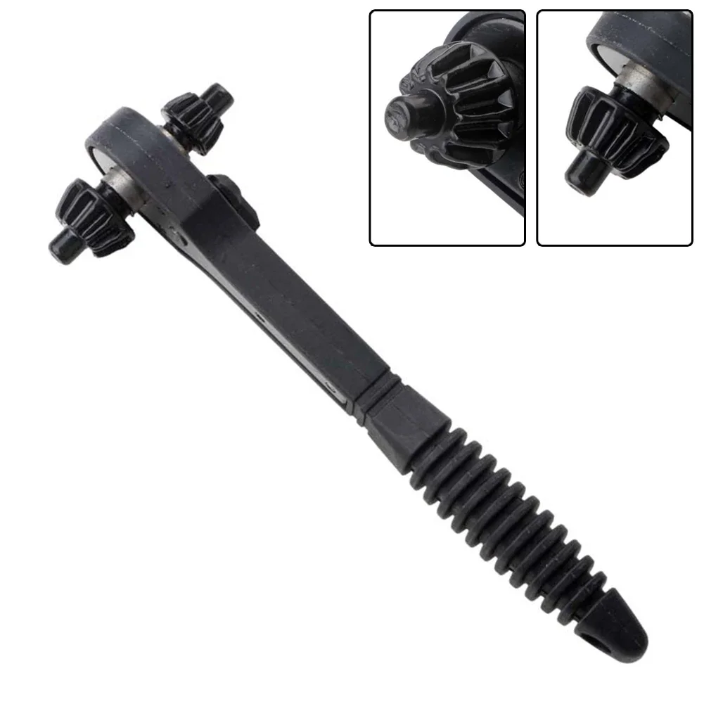 

Key Wrench Ratchet Spanner Quickly Loosen Wear Resistant Plastic/Rubber/45#Iron Black Drill Chuck For Electric Drills Non-slip