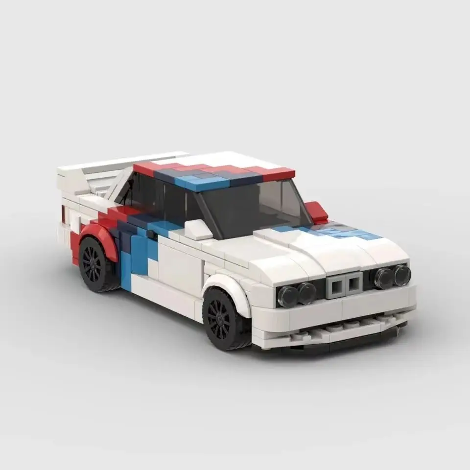 MOC Technical M3 E30 455pcs racing sportscar Vehicle Speed Champion Racer Building Blocks Brick Creative Garage Toys for Boys 6