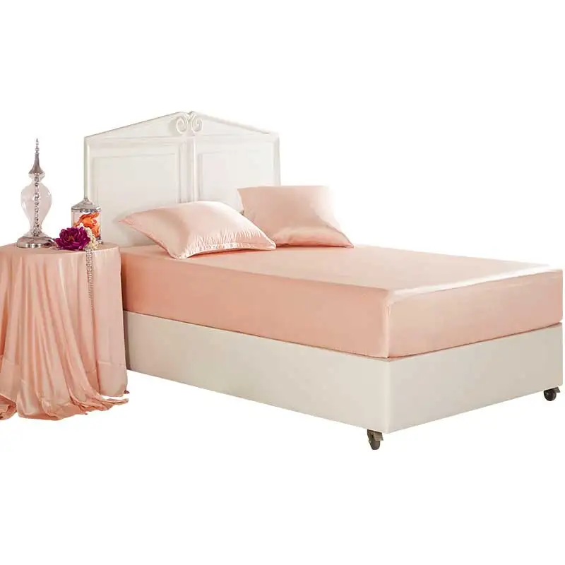 RealsilkmattresscoverbedcoverarrangedwithpillowcaseMulberry