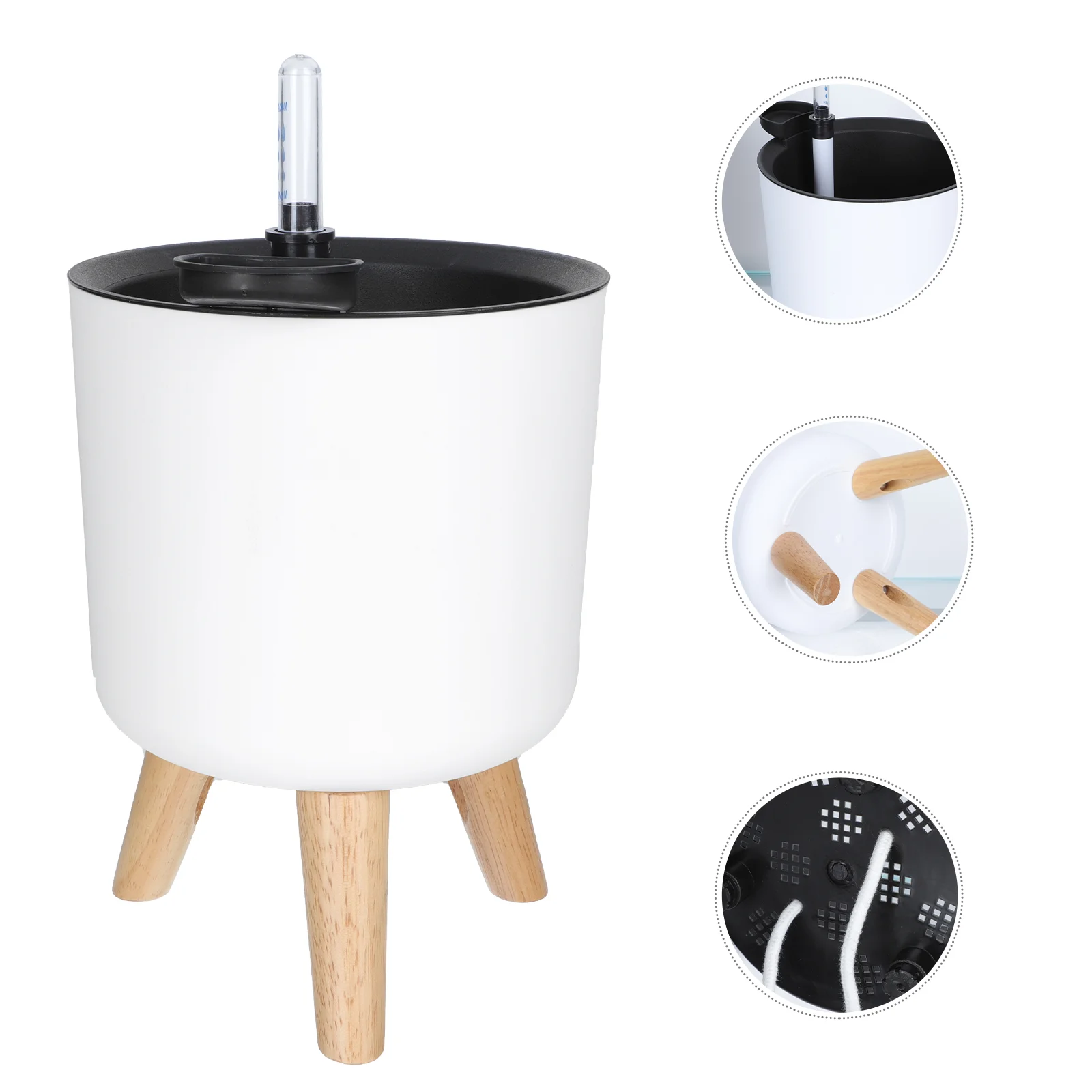 

Floor Planter Indoor Pots Outdoor Flower Garden Plastic for Home House Flowerpot with Water Level Indicator