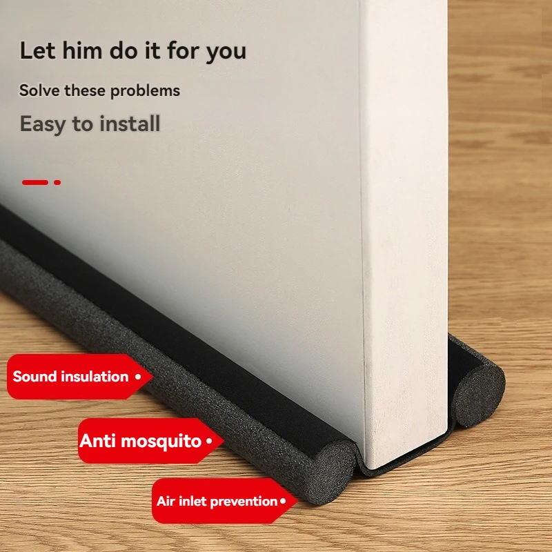 Door Bottom Sealing Strip Seam Door Bottom Sealing Strip Sound Insulation Wind Strip Foam Tape Bedroom Door Gap Waterproof Sponge